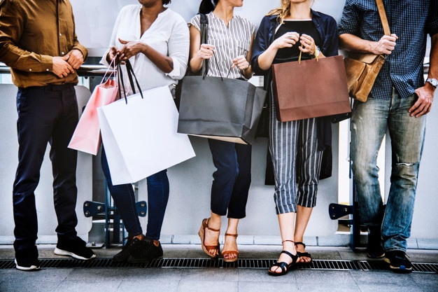 female friends out shopping